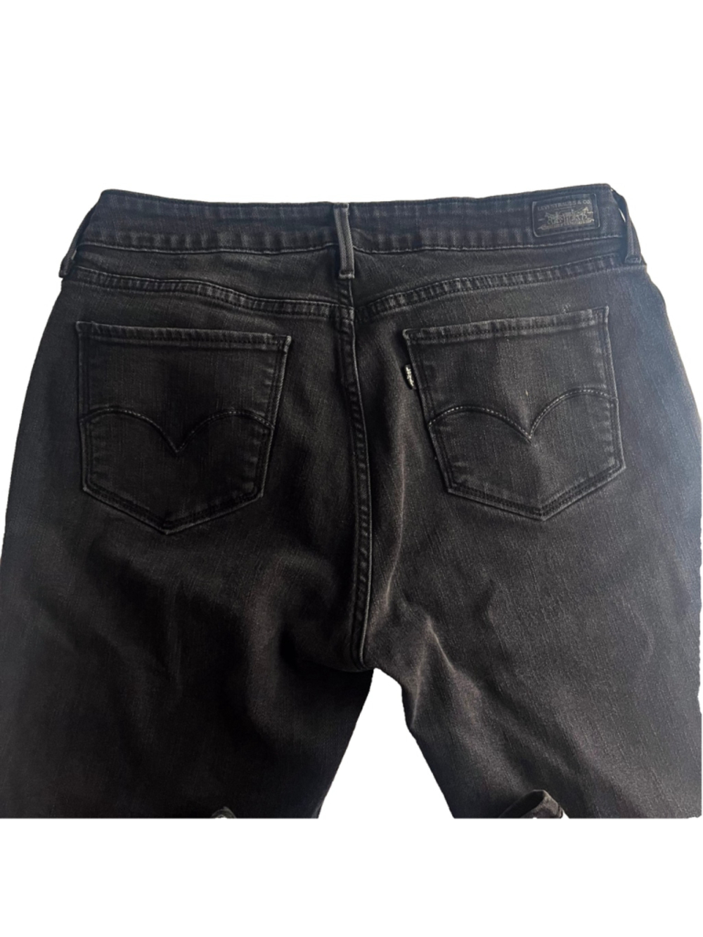 Levi's Womens Bootcut Legging Soft Black Jeans Classic Comfort Slimming W31 L32 - Picture 5 of 13